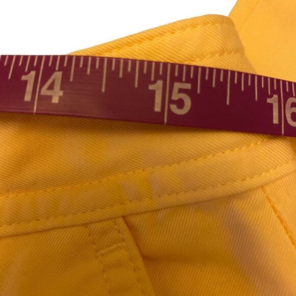 Talbots Pale Yellow Cropped Pants with Button Hem Size 12 Petite - Picture 13 of 16
